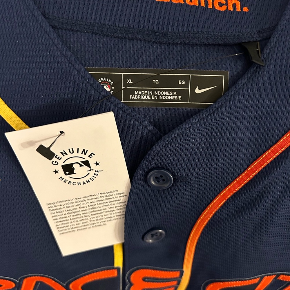 Nike Houston Astros City Connect Jersey Baseball MLB Space Men’s Sz XL - Picture 5 of 7